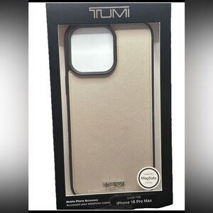 TUMI iPhone 15/16 Pro Max Case - Light Tan